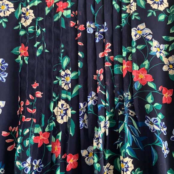 ROSE & OLIVE SUMMER LIGHTWEIGHT BLUE FLORAL A-STYLE SWING DRESS SIZE M - Picture 5 of 10